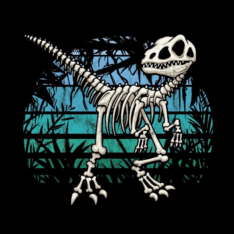 Skelett Raptor Velociraptor blauer Dschungel Dino