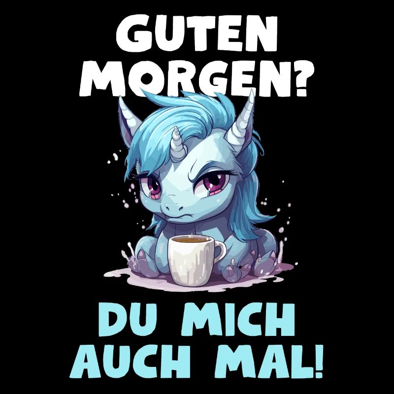 Lustiger Einhorn Spruch Kaffee Müde Langschläfer