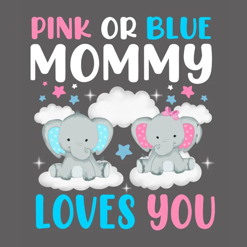 Pink Oder Blue Mama Liebt Dich Geschlecht