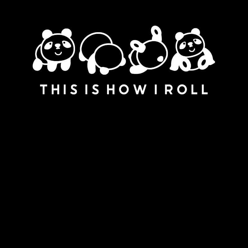 C'est comme ça que je roule un joli panda ours