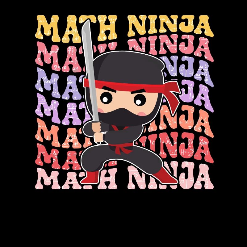Drôle Math Ninja Mathématiques Geek Nombres