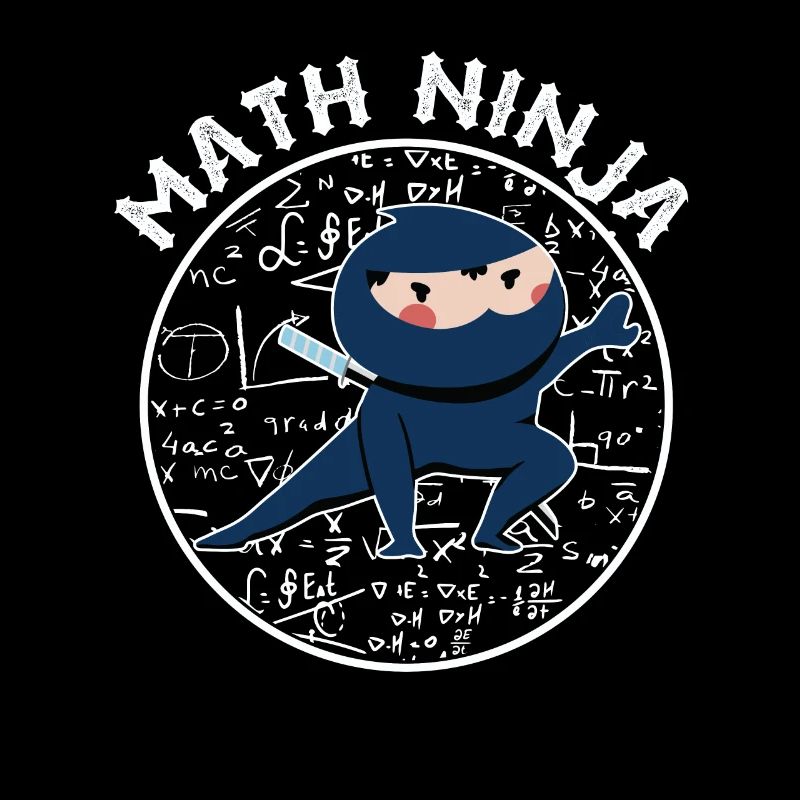 Drôle Math Ninja Mathématiques Geek Nombres