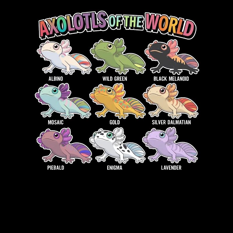 Axolotls Der Welt Süßer Anime Salamander