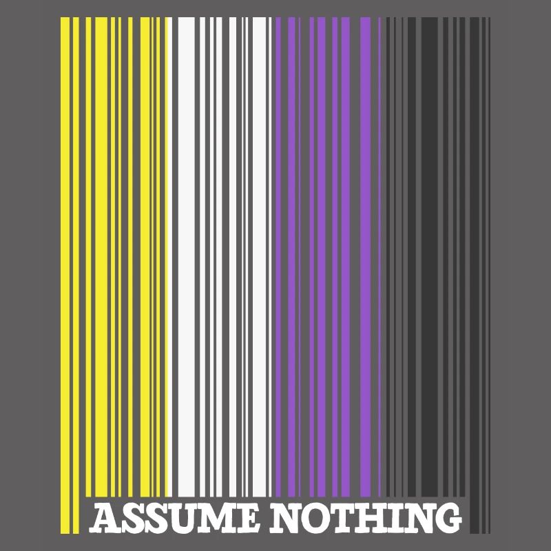 Nonbinary Flag Barcode Enby Genderqueer LGBT
