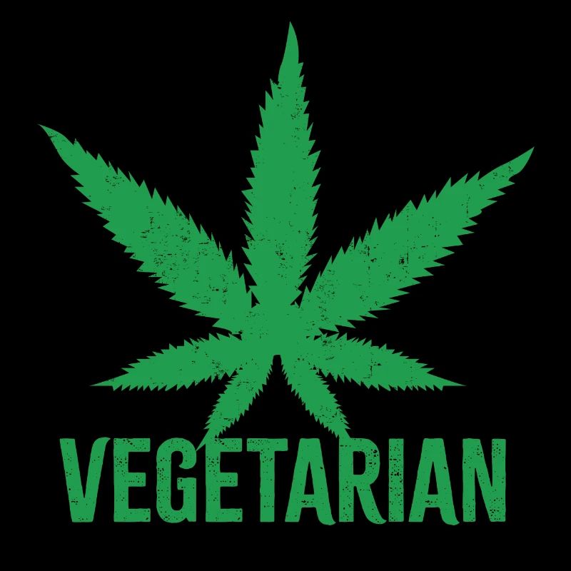 Vegetarisches Weed Blatt Hanfblatt Geschenk Kiffer