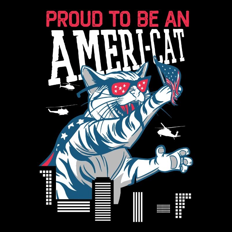 Proud To Be An Ameri-cat America 4th Of July