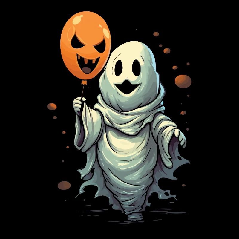 Ballon Halloween Süßes oder Saures Spooky Boo Ghost