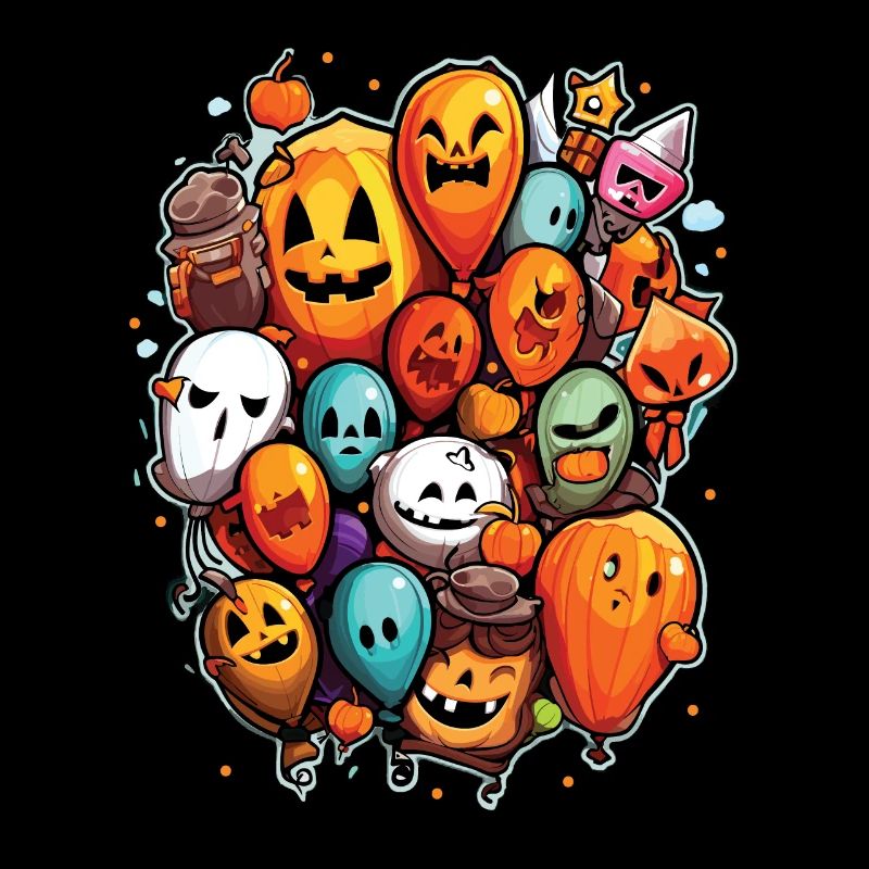 Ballon Halloween Süßes oder Saures Spooky Boo Ghost