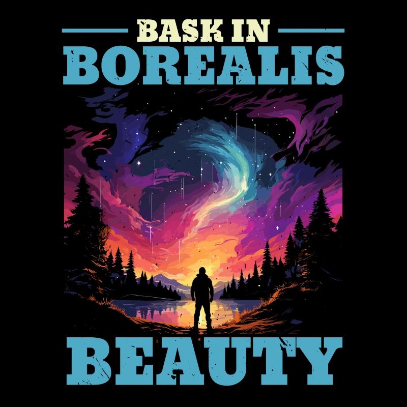 Aurora Borealis Dark Sky Nature Light Display
