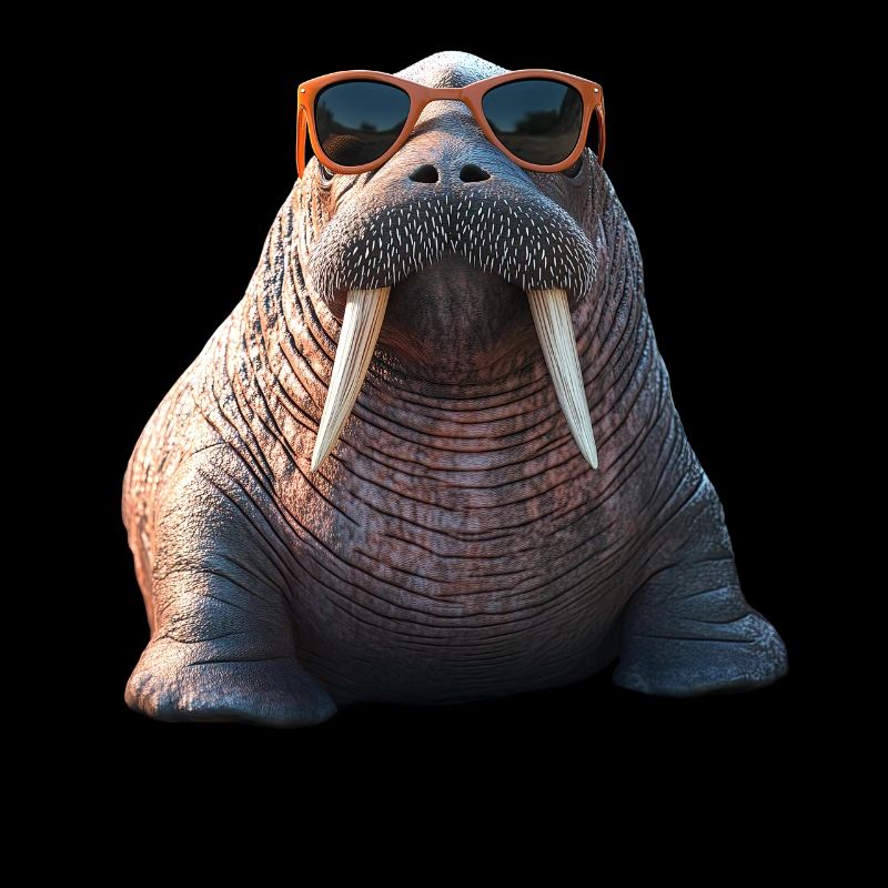 Walrus, tusks, seal, wild Pacific walruses