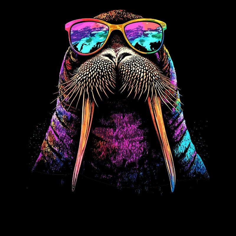 Walrus, tusks, seal, wild Pacific walruses