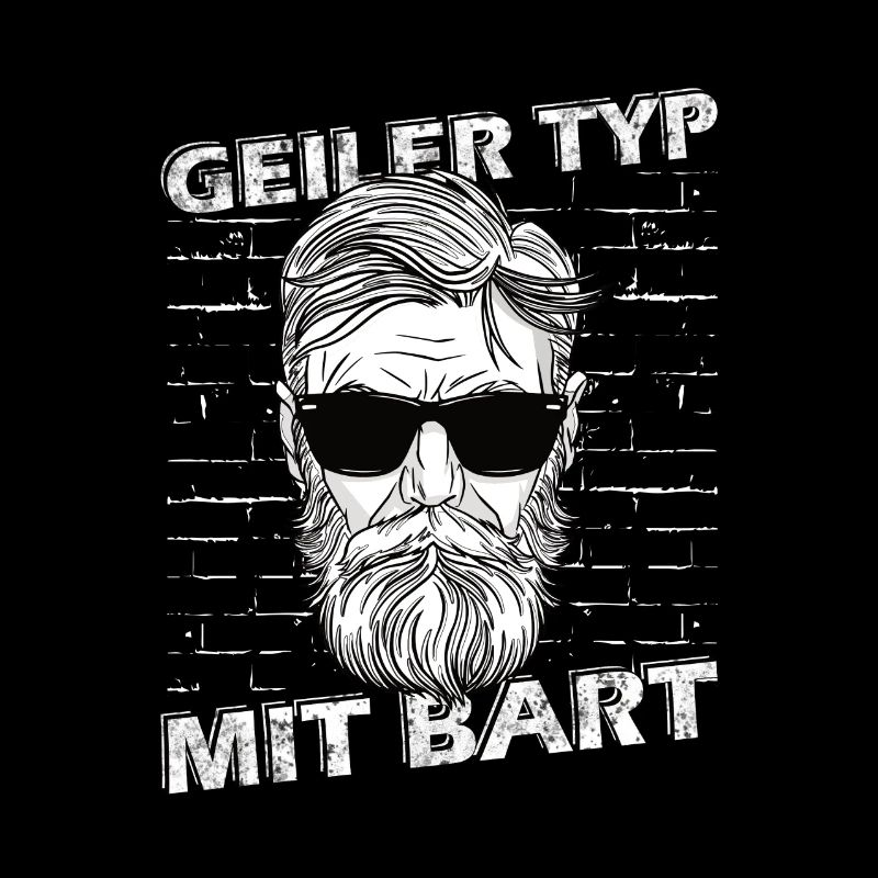 Geiler Typ mit Bart Hip Oberlippenbart Bärtig