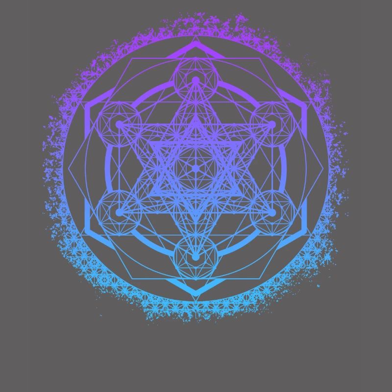 Symbole de géométrie sacrée de gradient de cube de Metatron