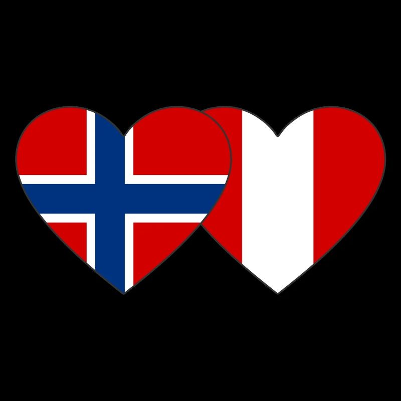 Norvège Pérou Drapeau du Cœur