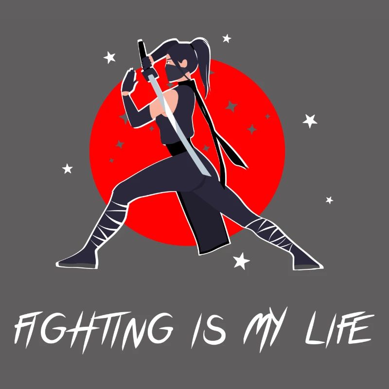 Combattant en pose de combat avec épée