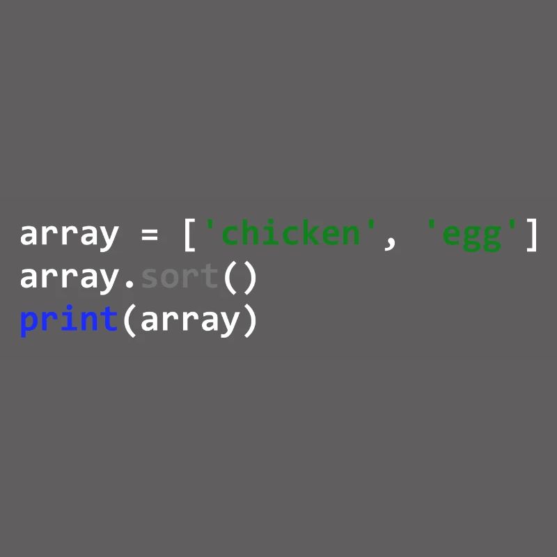 Das Huhn oder das Ei Programmierer-Code