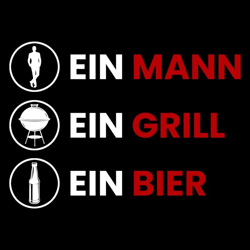 Ein Mann Ein Grill Ein Bier