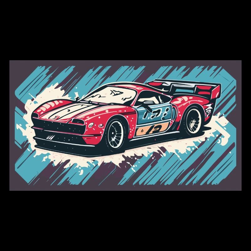 Voiture de course Rouge-Bleu