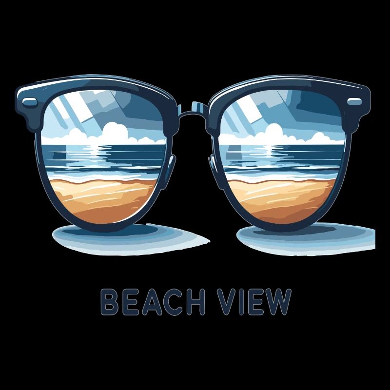 Lunettes de soleil Beach Reflection - Vue sur la plage