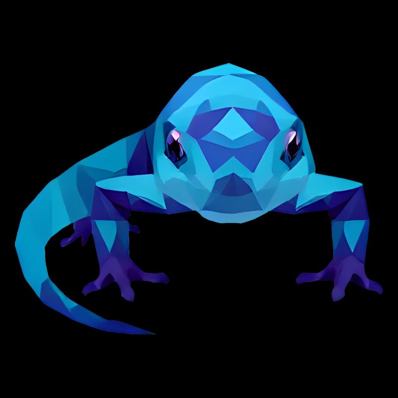 Vibrant Blue Lizard in Motion