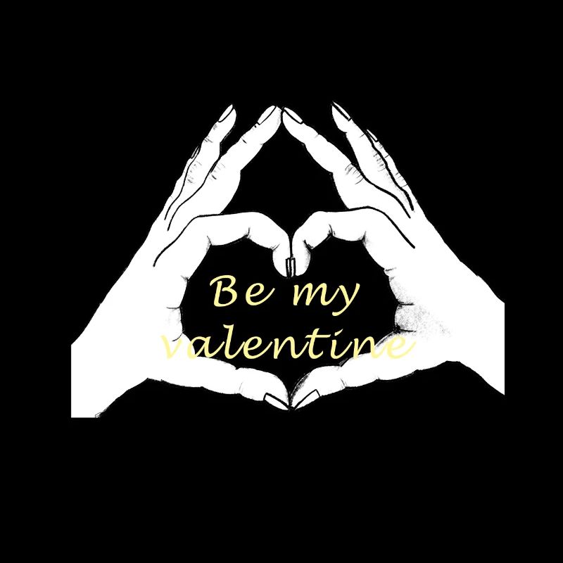 Hände formen ein Herz. Be my valentine