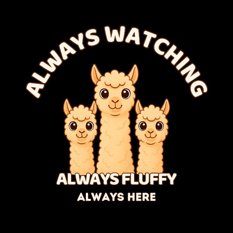 Always in view – fluffy alpacas