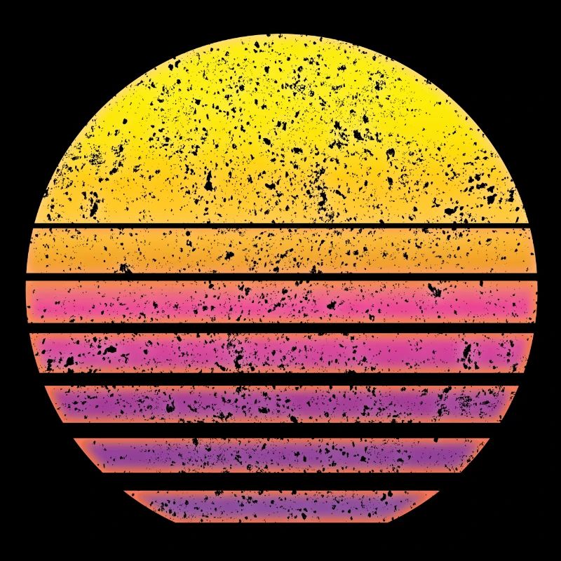 Sonne Synthwave Retro