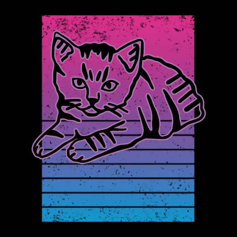 Chat graphique Retro Cat pour les propriétaires de chats