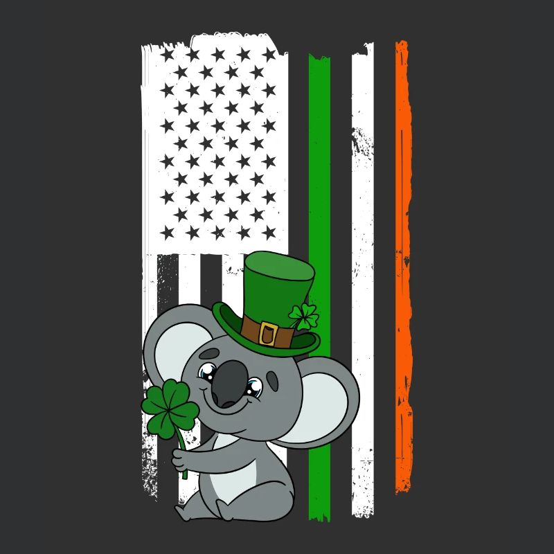 Mignon koala avec chapeau Saint-Patrick