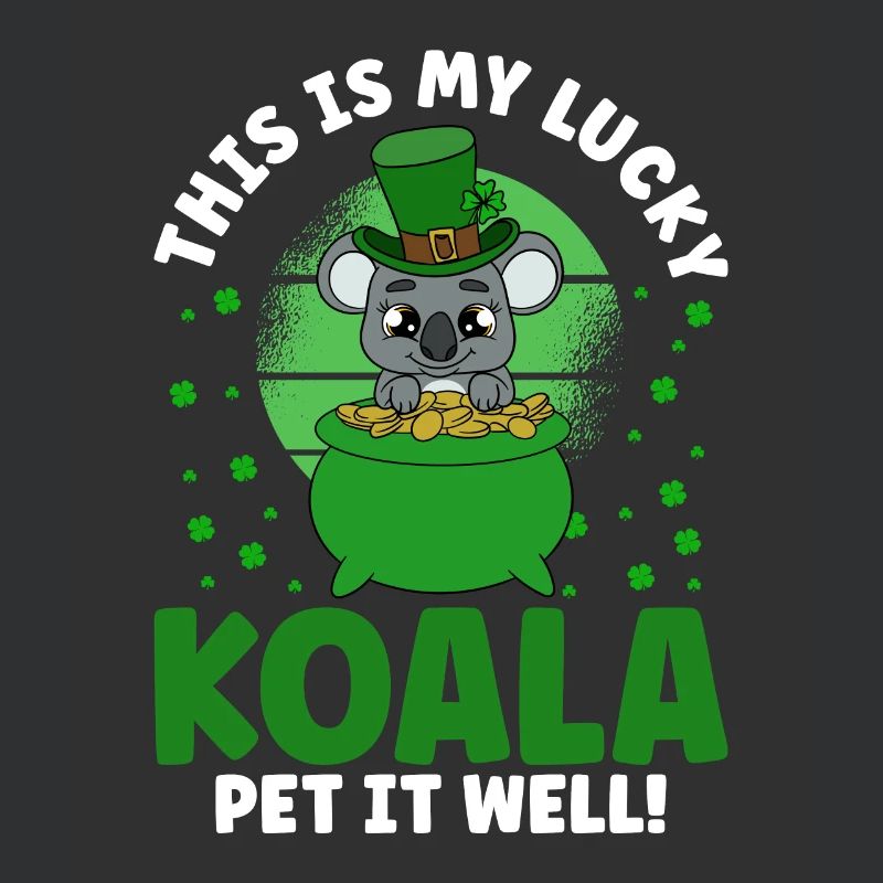 Mignon koala avec chapeau Saint-Patrick