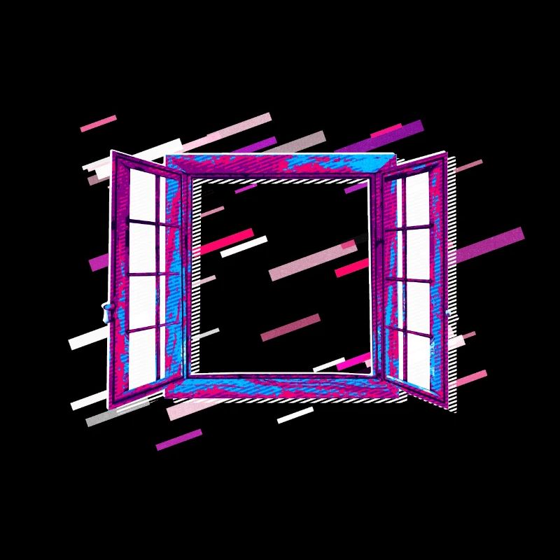 Window open 80s Retro Violet