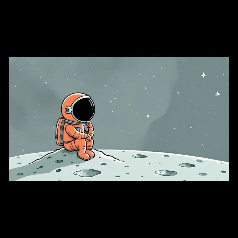 Eine skurrile digitale Illustration eines cartoon