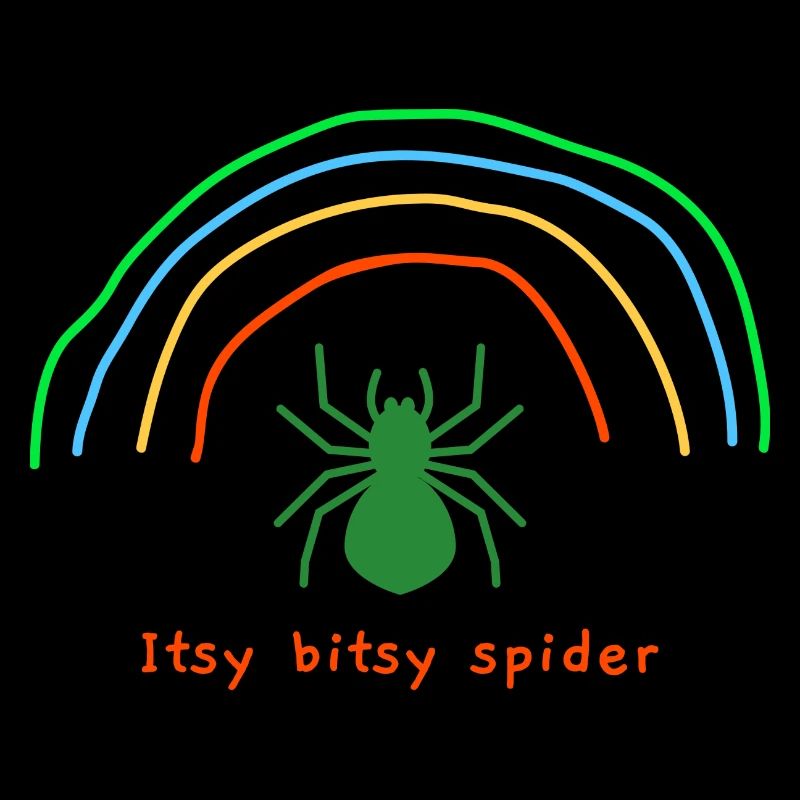 Itsy Bitsy Spider (roter Text)