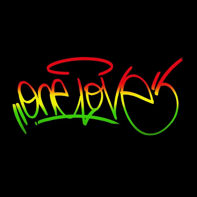 one love graffiti reggae rasta geschenk maske