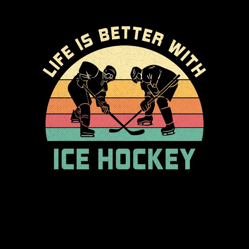 Das Leben ist besser mit Eishockey Spruch Geschenk