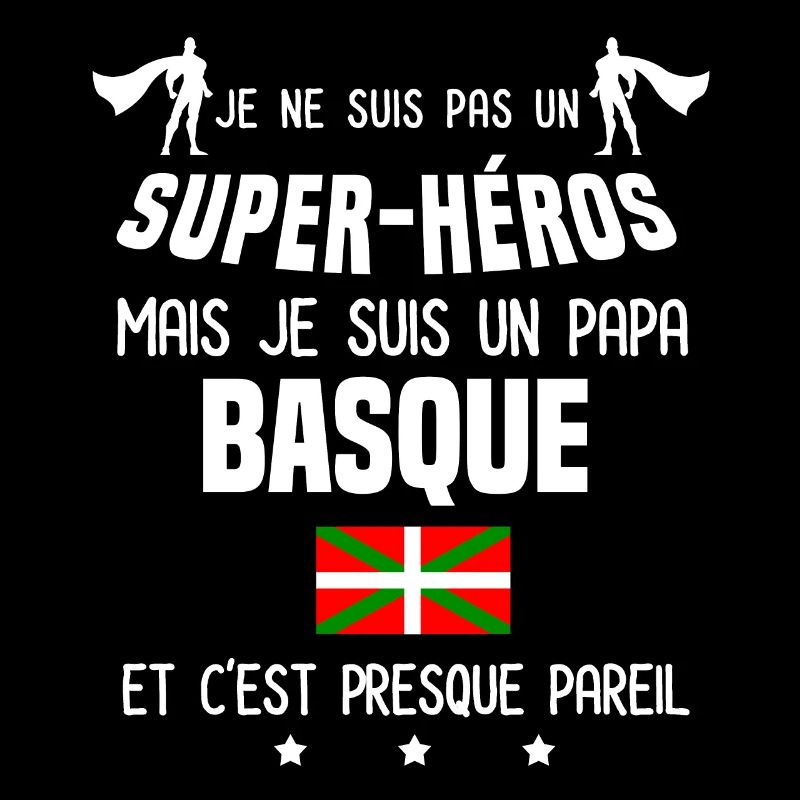 papa basque drapeau super héros papa pays basque
