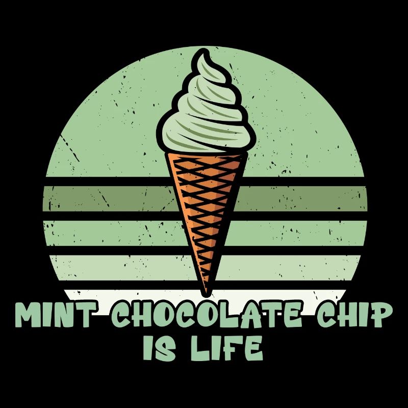 Minz Schoko Chip Eis Ist Leben