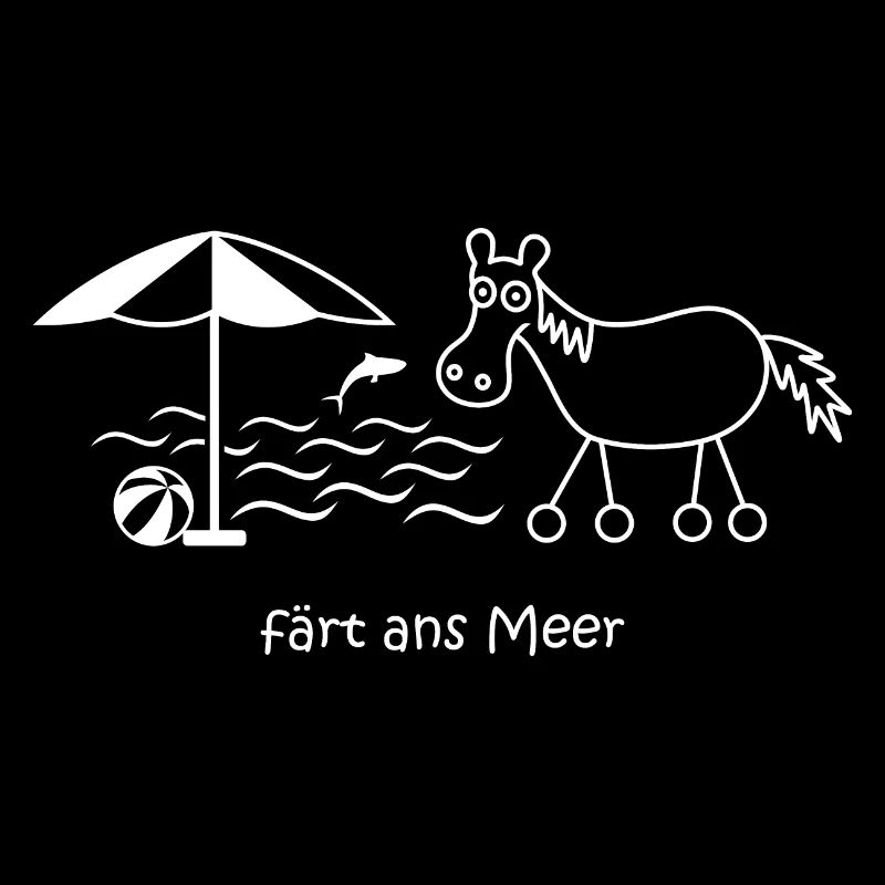 färt ans Meer, Pferd mit Rädern, Urlaub, Reise