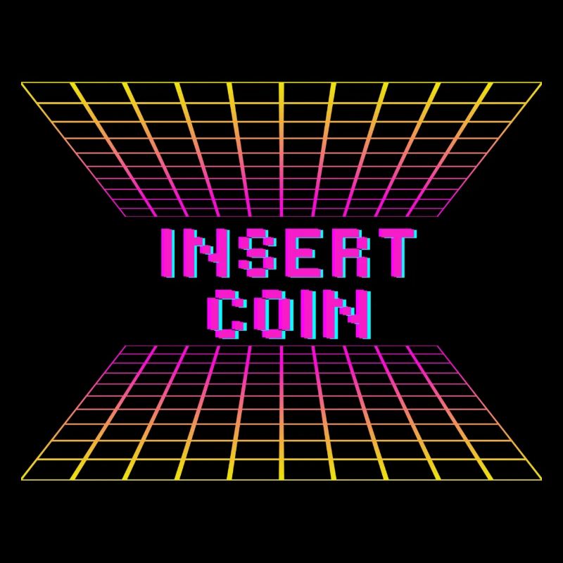 Insert Coin Retro Design