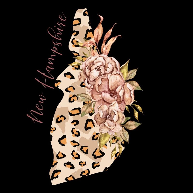 New Hampshire Leopard Pattern Map Leo
