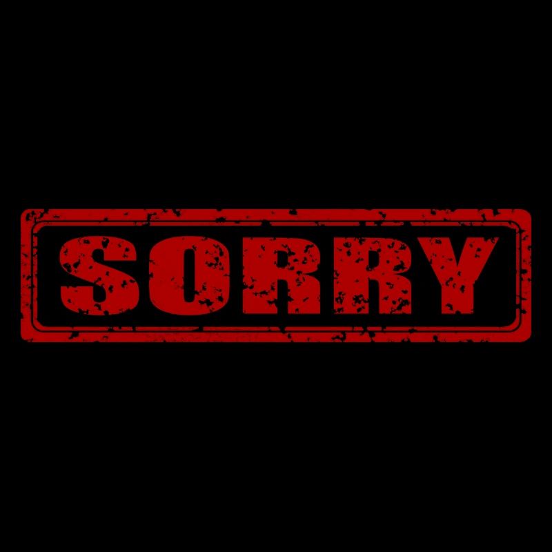 Sorry Stempel Geschenkidee