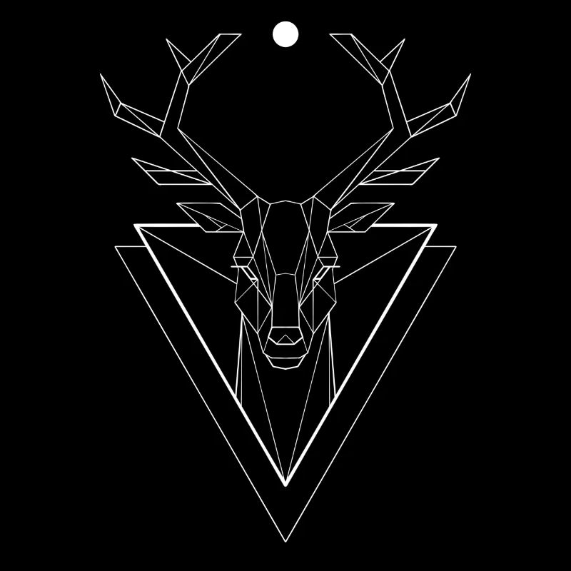 Hirschgeweih Hirsch hirschmotiv polygon shirt