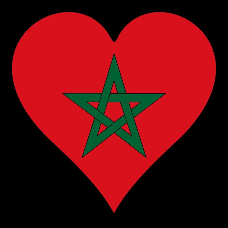 Morocco Flag Heart