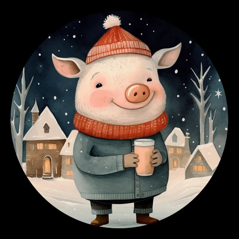 Piggy with cocoa
