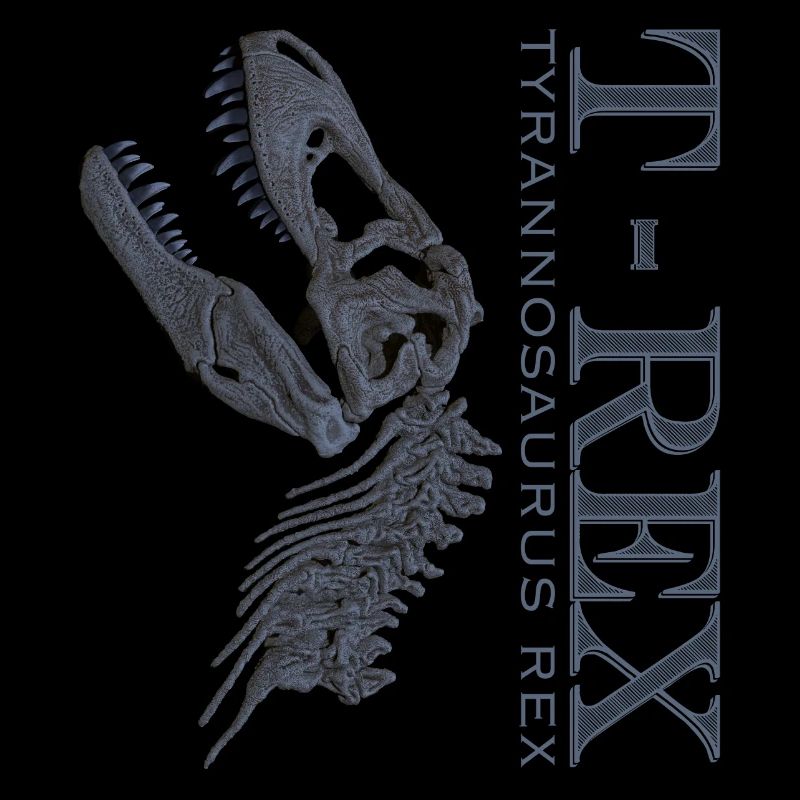 T-Rex Schädel grey