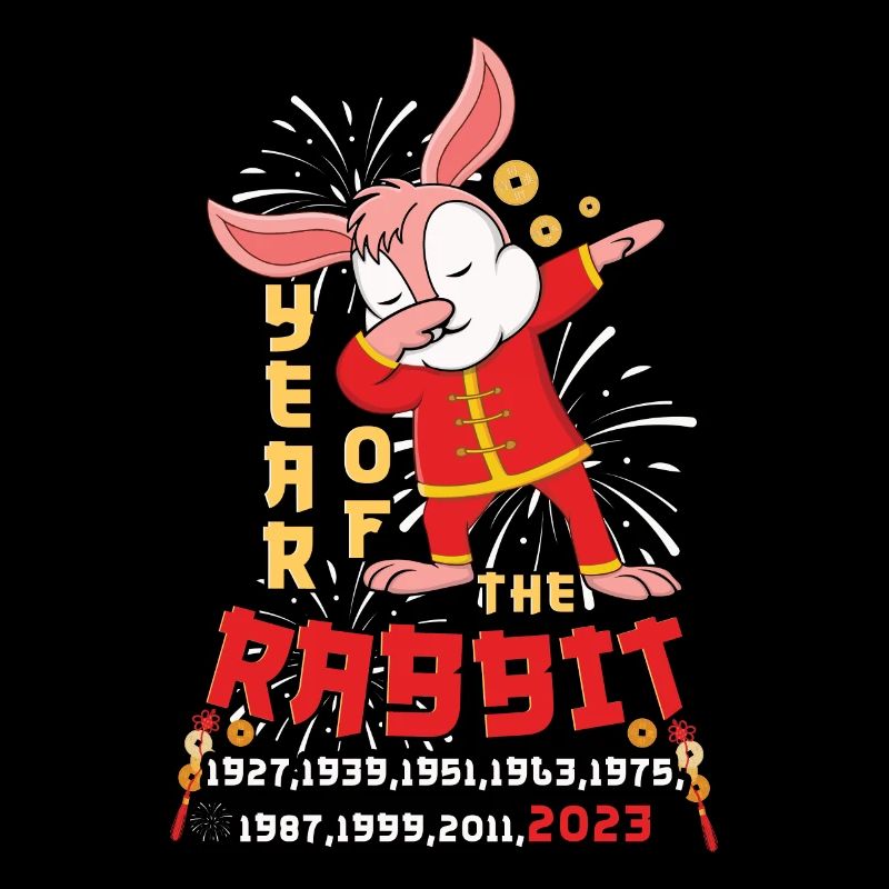 Dab Dabbing Rabbit Nouvel An chinois 2023