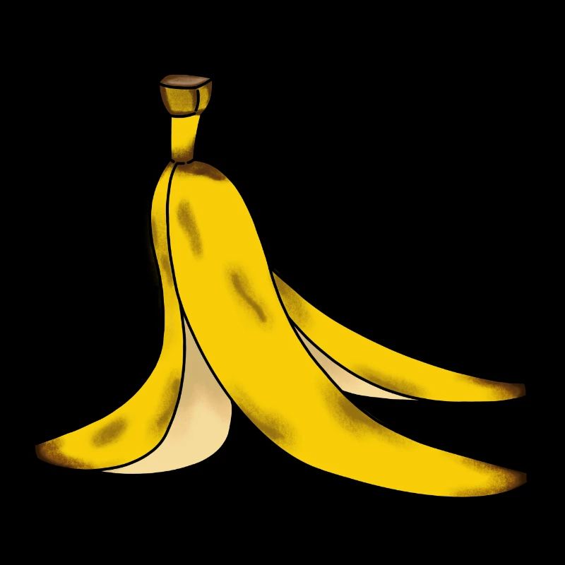 Banana banana peel caution slippery