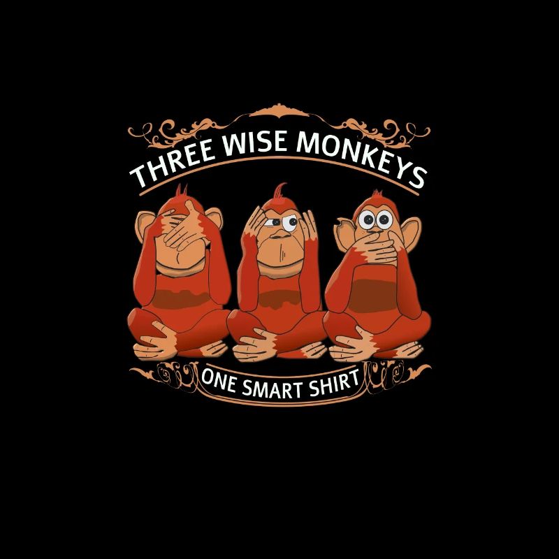 Singes de dessin animé sages