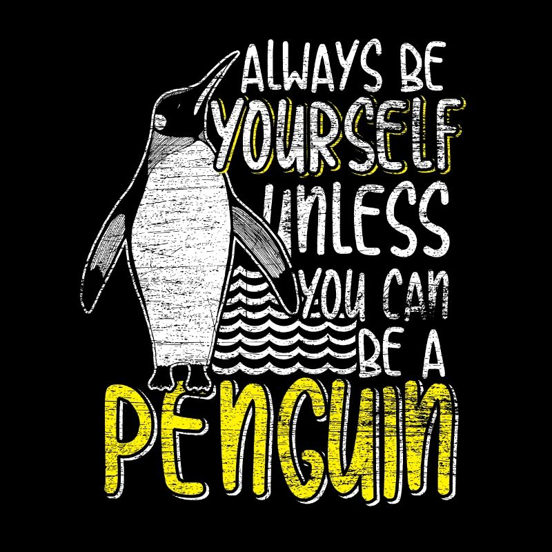 Pinguin Tier Eis schwarz weiß Vogel Geschenk