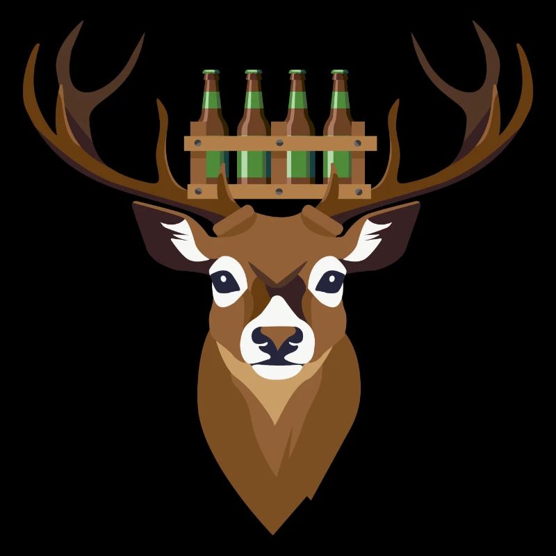 Hirsch mit Bier